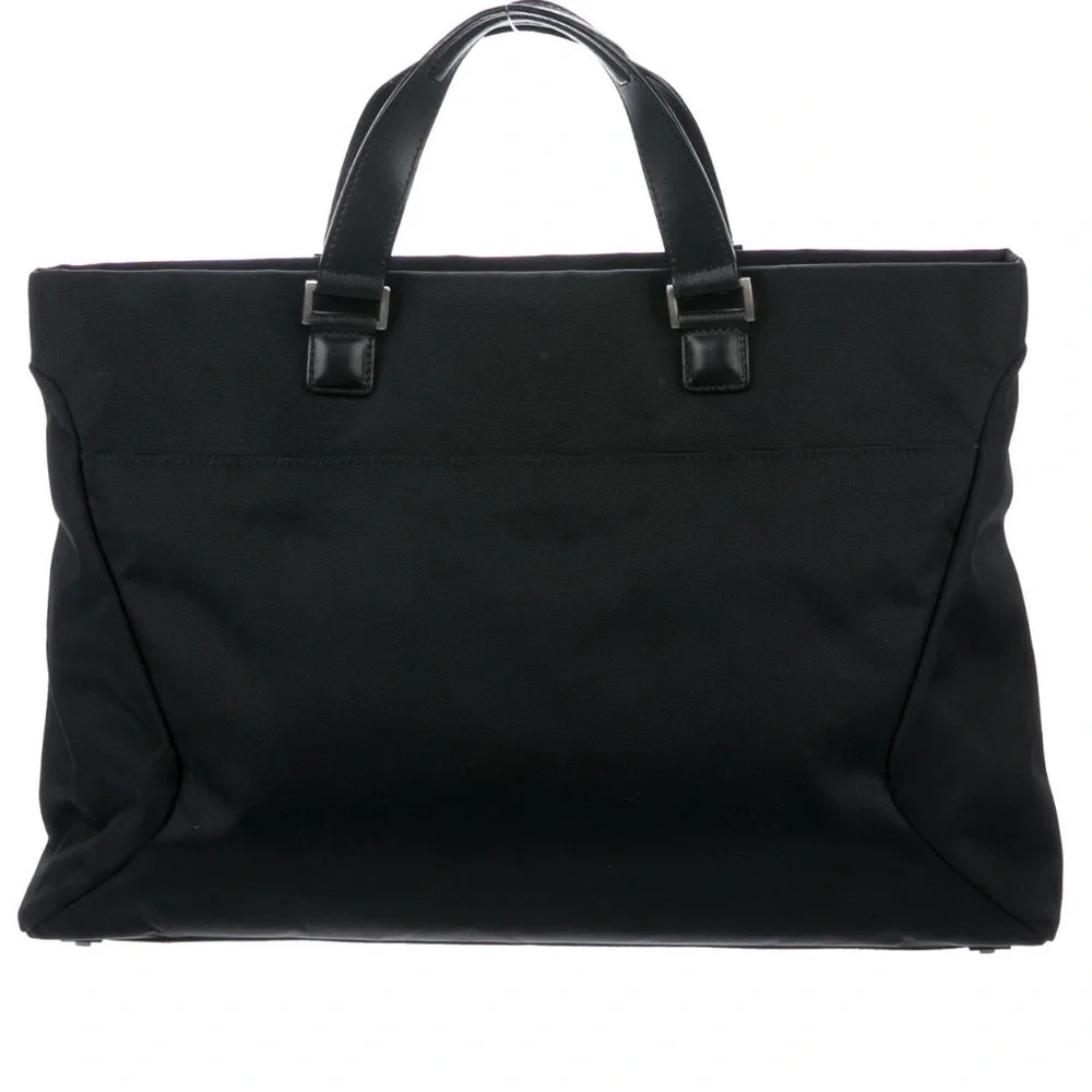 TUMI Black Nylon Leather Trim Briefcase Laptop Bag
